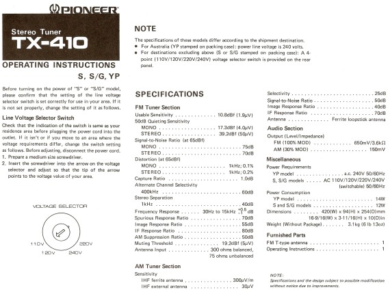 tuner - [COMPRO] Radio FM - tuner - sintonizzatore [CERCO] Pioneertx410-page1
